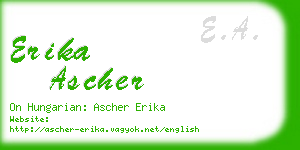 erika ascher business card